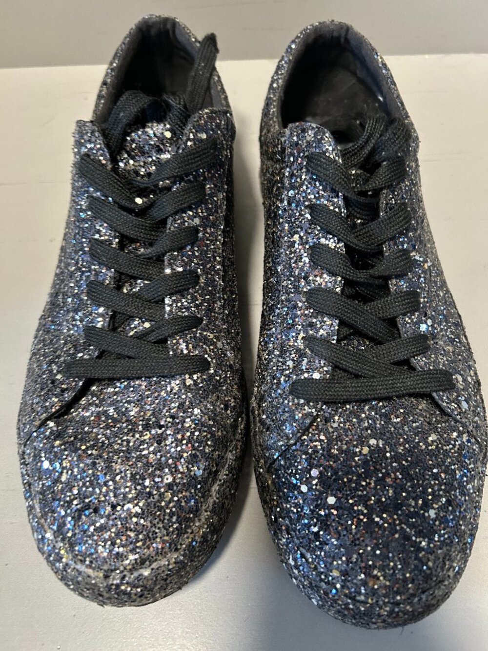 Men’s ASOS Design Black Glitter Trainers US 10 Sneakers